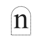 Ninni and Co dotted doorway mark with lowercase n